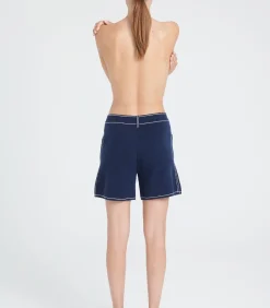 Studio Cashmere8 ZAYA 15 Gebreide korte broek Milano - 100% kasjmier navyBlue Online