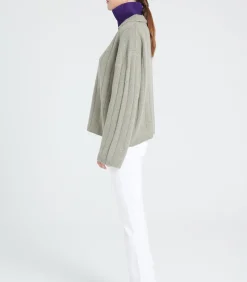 Studio Cashmere8 ZAYA 17 Peter Pan Kraag Trui 6 laags - 100% kasjmier khaki Hot