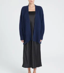Studio Cashmere8 ZAYA 8 Riem vest 8 ply - 100% kasjmier navyBlue Best