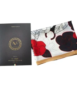 V1969 Zijden stola Fiore Rosso black Sale