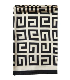 V1969 Zijden stola Geometria Nera black Best