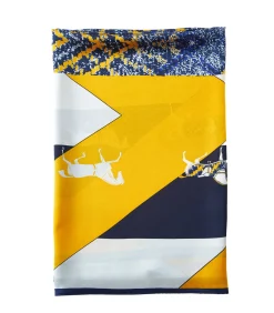 V1969 Zijden stola Vivace Patchwork navyBlue Best