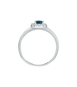 Bluespirit Zirkoon ring, Zilver 925 Aurora blue Clearance