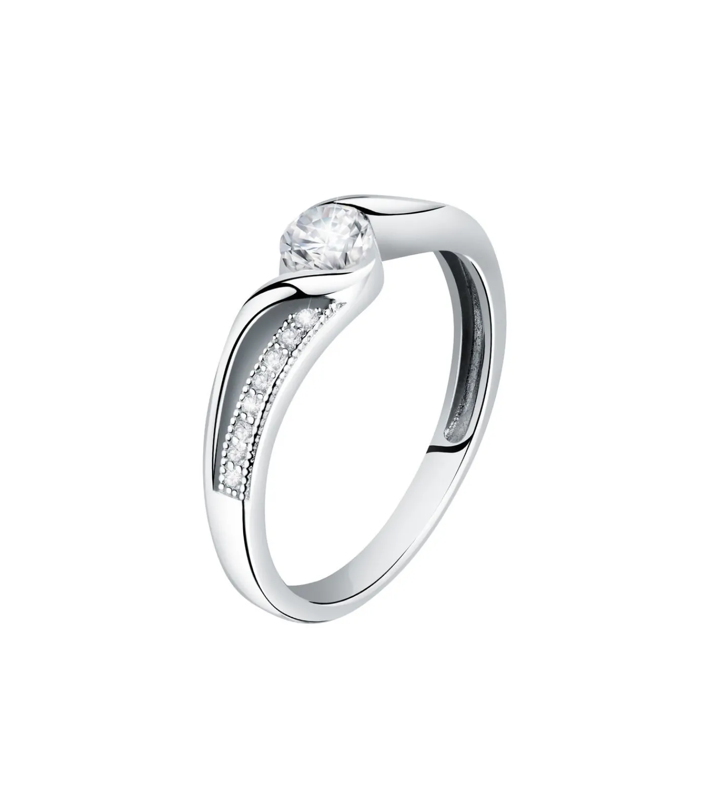 Bluespirit Zirkoon ring, Zilver 925 B-CLASSIC white New