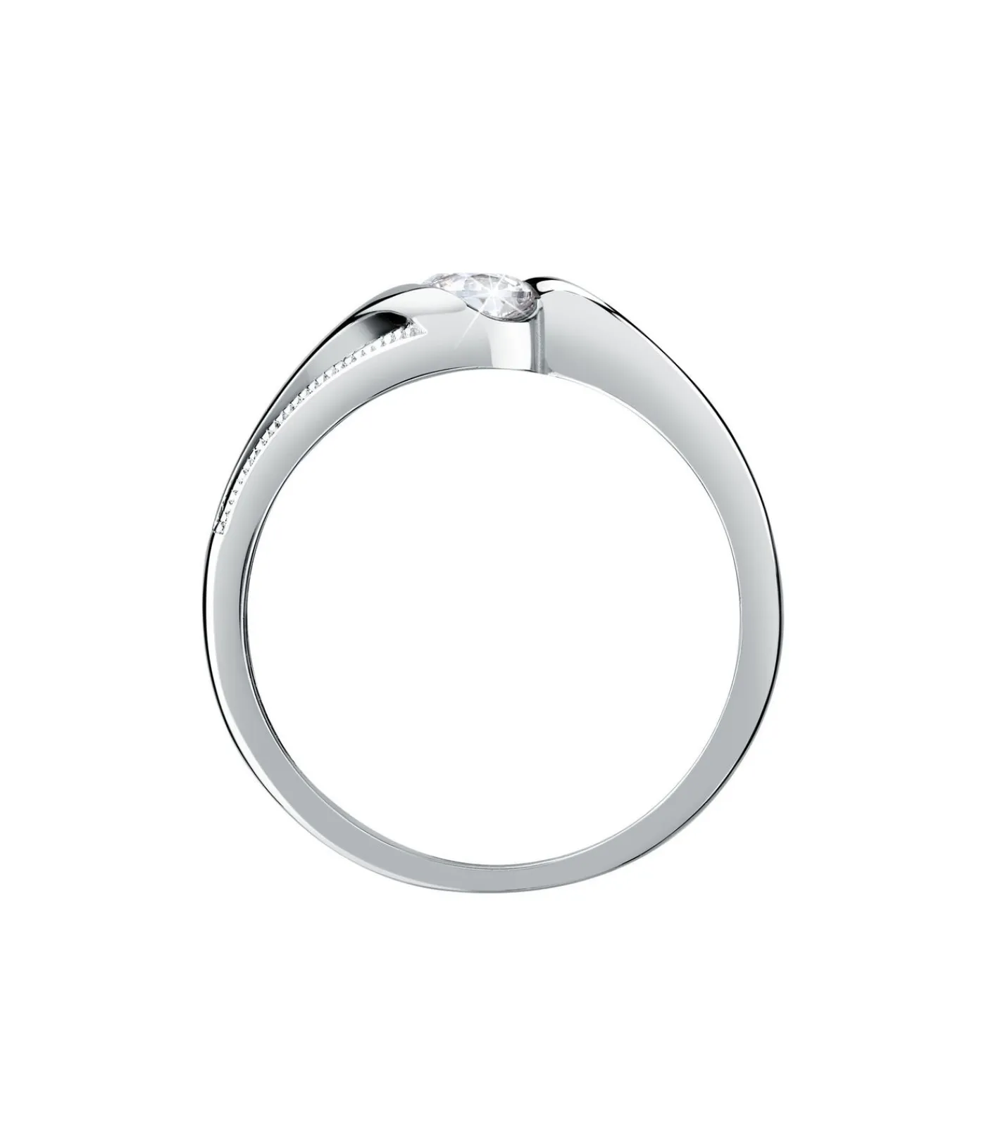 Bluespirit Zirkoon ring, Zilver 925 B-CLASSIC white New