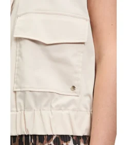 Betty & Co Zomers mouwloos vest beige Clearance