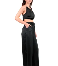 ADMAS Zomerse satijnen top en broek Satinee Beach black Online