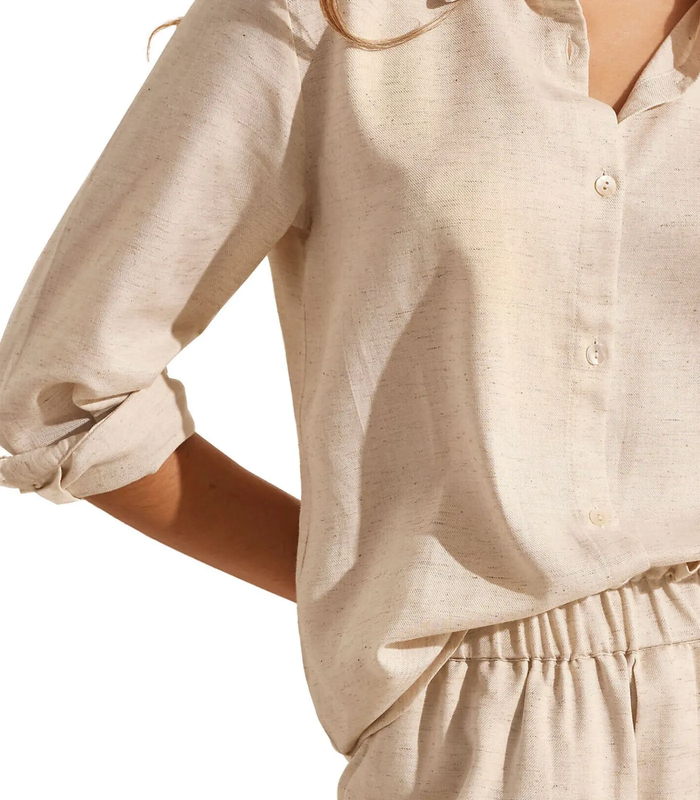 SELMARK Zomerset shirt shorts met lange mouwen COMPLEMENTOS beige Sale
