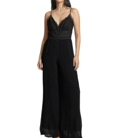 GUESS Zwart Jumpsuit Met Plissevouwen En Kant black