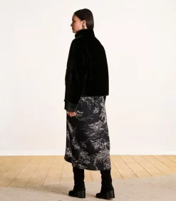 La Fée Maraboutée zwart omkeerbare korte jas black Outlet