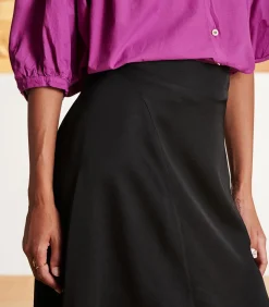 La Fée Maraboutée zwart satijnen formele rok black New