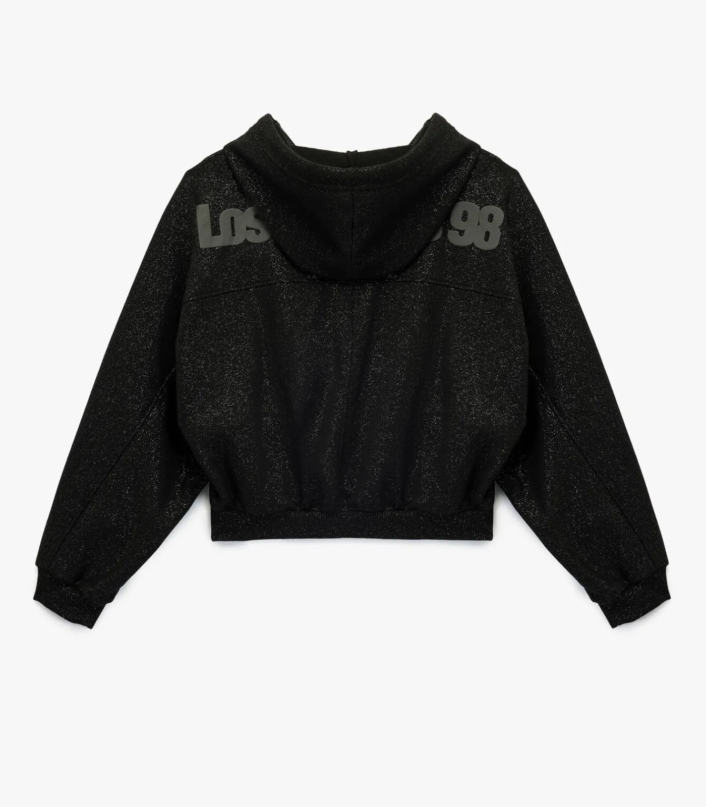 Koton Zwart Sweatshirt met Capuchon en Zakdetails black