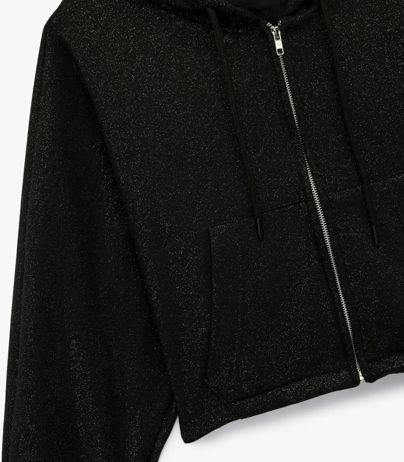 Koton Zwart Sweatshirt met Capuchon en Zakdetails black