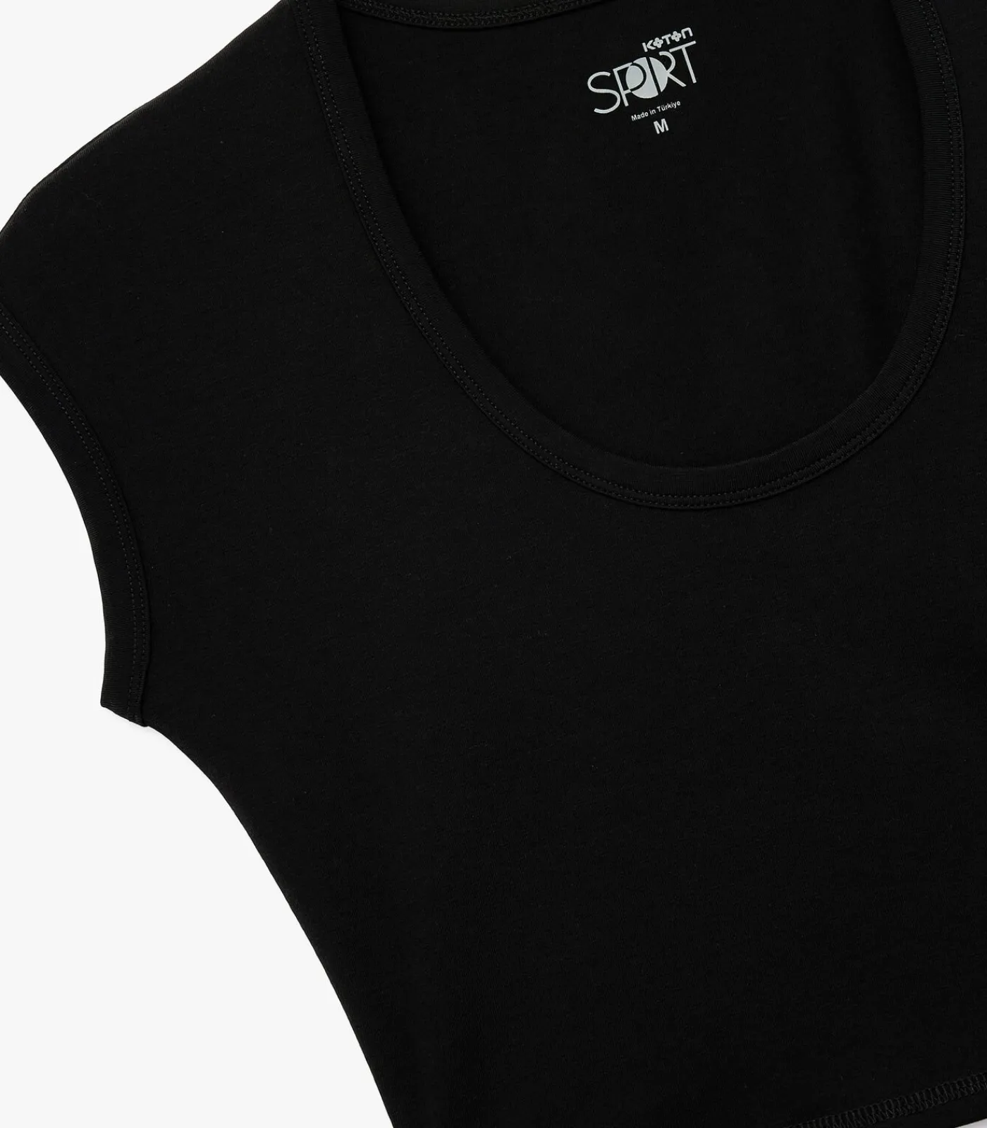 Koton Zwart T-shirt Korte Mouwen Slanke Pasvorm black Discount