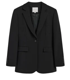 Polo Club Zwarte blazer met knopen en -details black Discount
