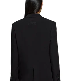 Polo Club Zwarte blazer met knopen en -details black Discount