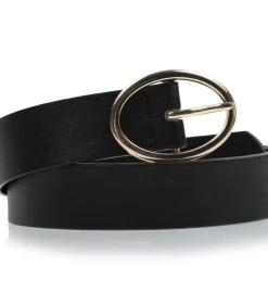 ISOTONER Zwarte damesriem met ovale gesp black Outlet