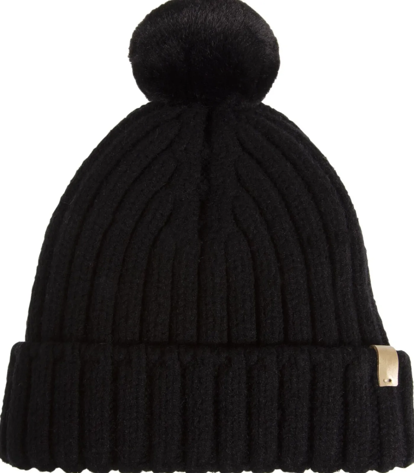 ISOTONER Zwarte gebreide damesmuts black New