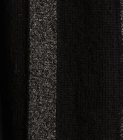La Fée Maraboutée Zwarte gebreide sjaal met zilveren lurex black Best