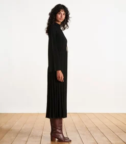 La Fée Maraboutée Zwarte halflange gebreide jurk black
