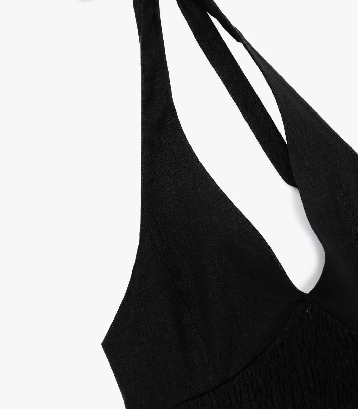 Koton Zwarte Halter Mouwloze Crop Top black Outlet
