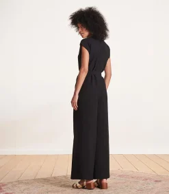 La Fée Maraboutée Zwarte jumpsuit met korte mouwen black Sale