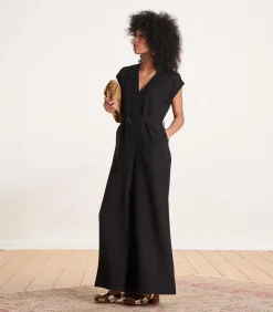 La Fée Maraboutée Zwarte jumpsuit met korte mouwen black Sale