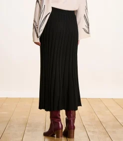 La Fée Maraboutée Zwarte midirok van geplooide stof black