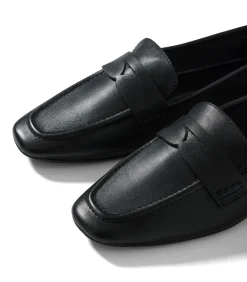 Polo Club Zwarte nappaleren loafers Antonella met metalen detail black New