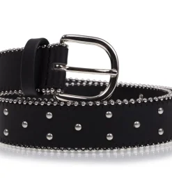 ISOTONER Zwarte riem met studs voor dames black Sale