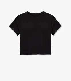 Koton Zwarte Slanke Pasvorm T-shirt Korte Mouwen black Online