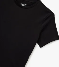 Koton Zwarte Slanke Pasvorm T-shirt Korte Mouwen black Online