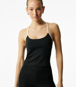 Koton Zwarte Slim Fit Sporttop Mouwloos Rugdetail black